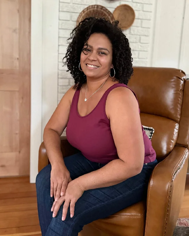GRACE doubleknit tank in Raspberry Cozy Women's Sherpa - lined