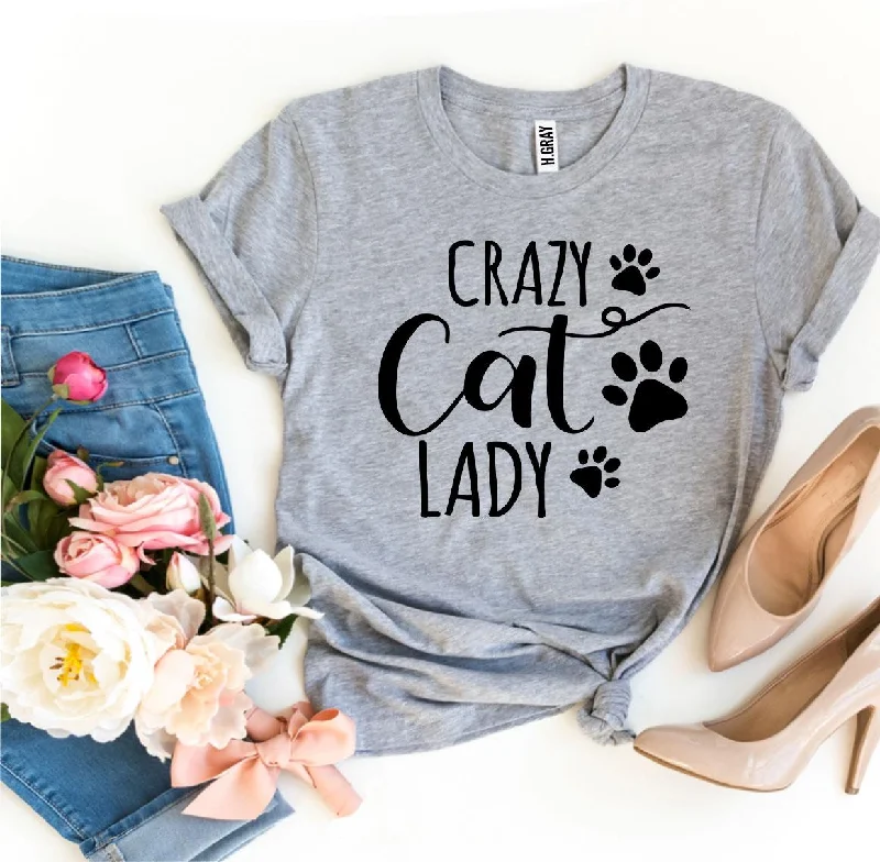 Crazy Cat Lady T-Shirt Practical Women's Multi - 