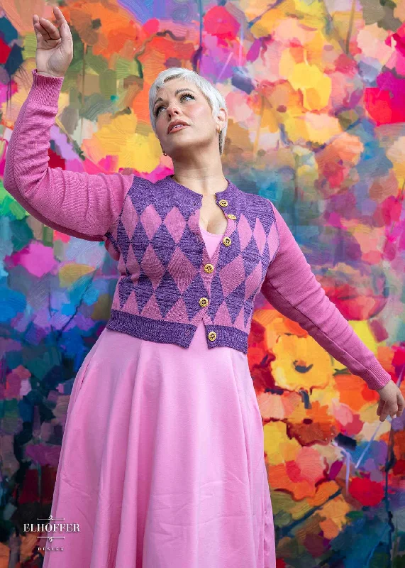 Secret Wizard Diamond Cropped Cardigan garde