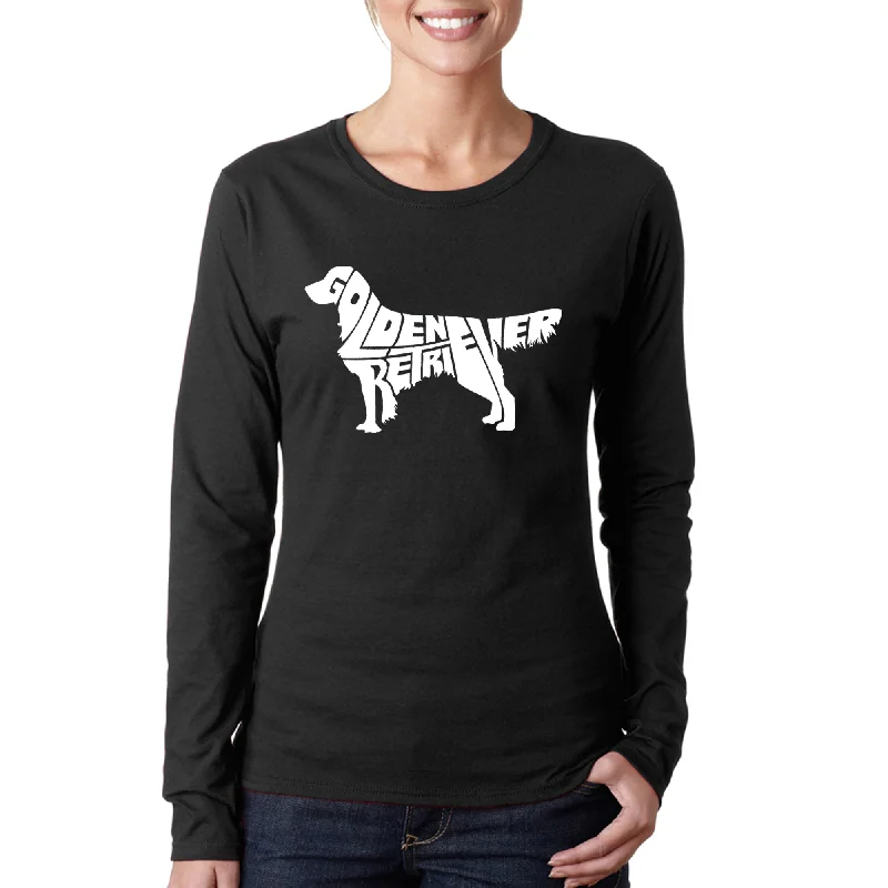 Golden Retriever - Women's Word Art Long Sleeve T-Shirt Refined Women's Hand - crafted