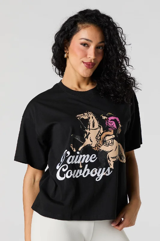 J'aime Cowboys Embroidered T-Shirt Street