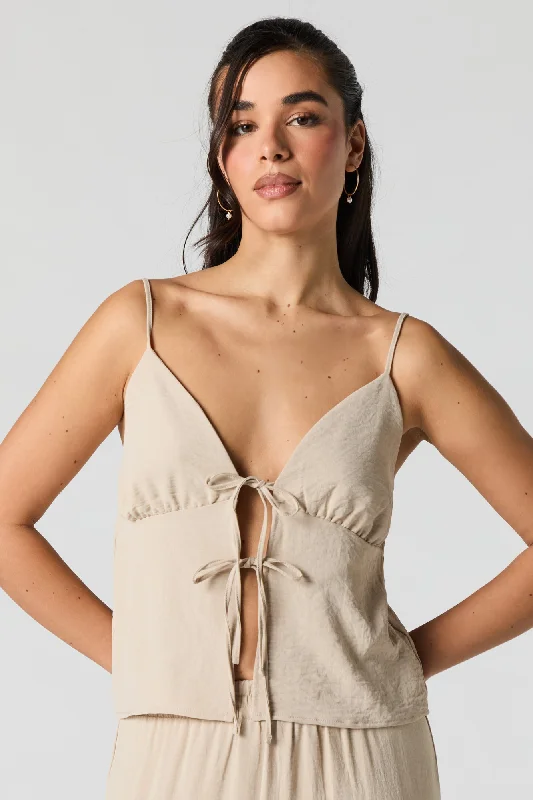 Flowy Tie Front Cami Disco
