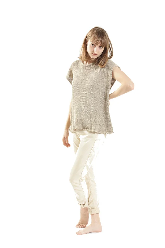 Giza Shirt - Taupe Gray Refined Women's Classic 