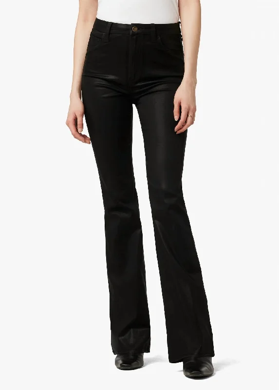 Hi-Rise Honey Coated Bootcut Jean In Black