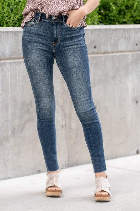 Knoxville Vintage Cut Hem Mid Rise Skinny