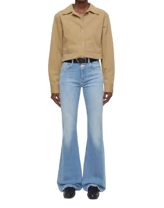 Rawlin Skinny Flare Jeans In Light Blue