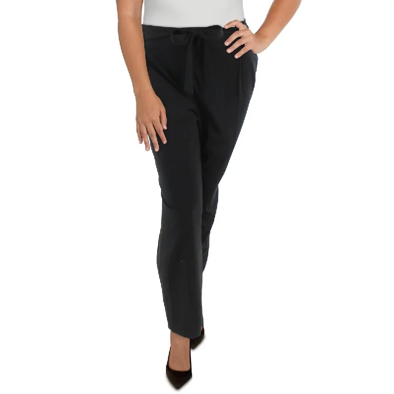 Calvin Klein Womens Plus Pleat Front Tapered Ankle Pants