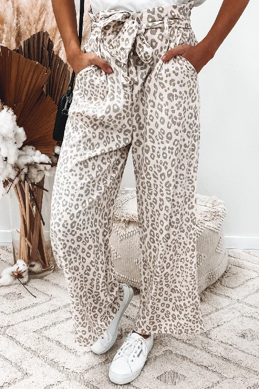 Frankie Pant Beige Leopard