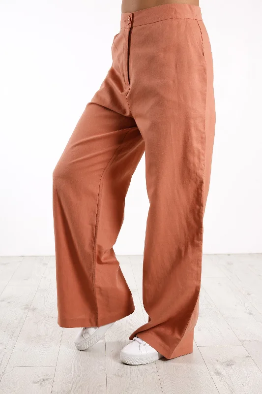 Kora Wide Leg Pant Terracotta