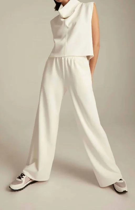 Tessa Wide Leg Pant In Cream