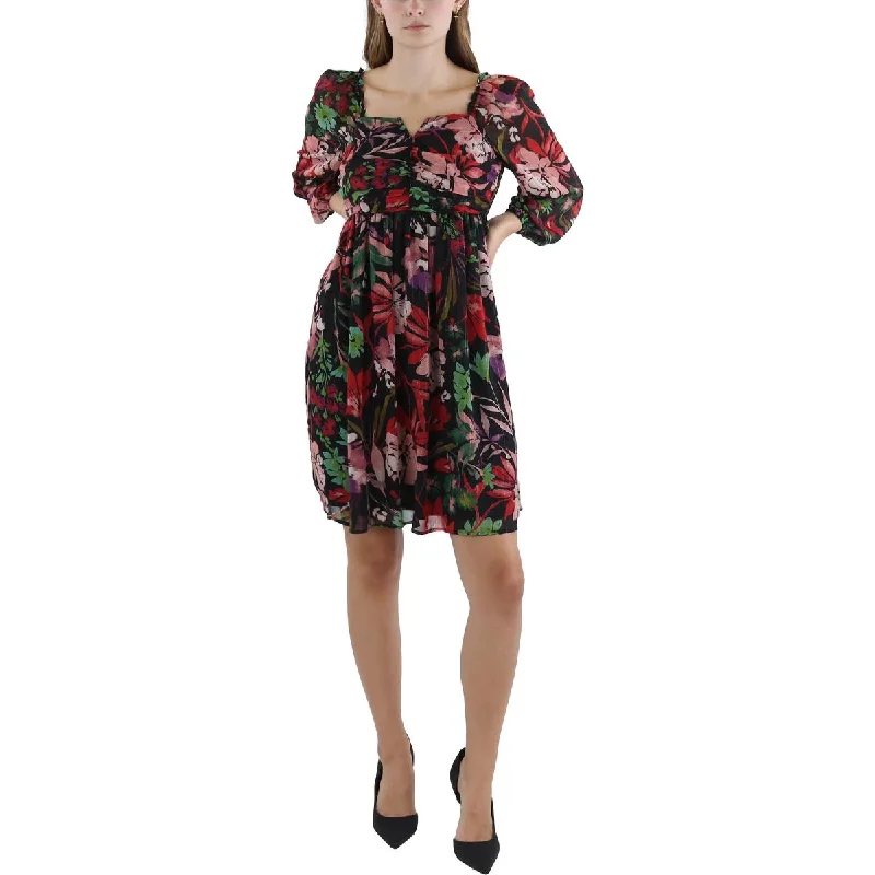 Tahari ASL Womens Floral Print Shift Dress