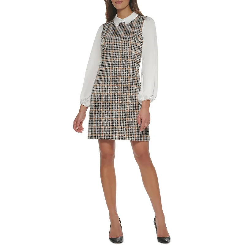 Tommy Hilfiger Womens Collared Above Knee Shift Dress