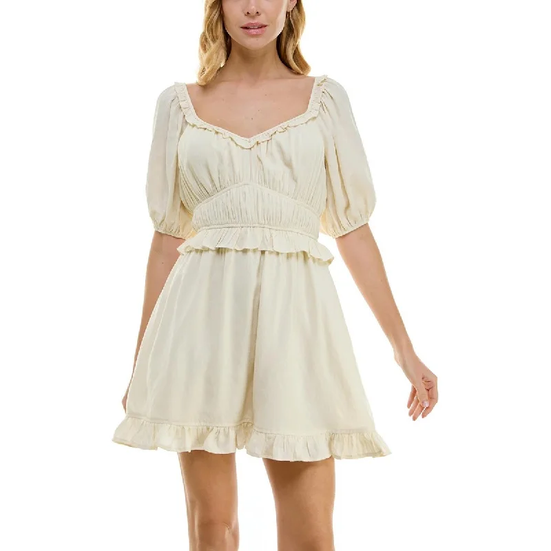 Trixxi Womens    Ruffled Mini Mini Dress