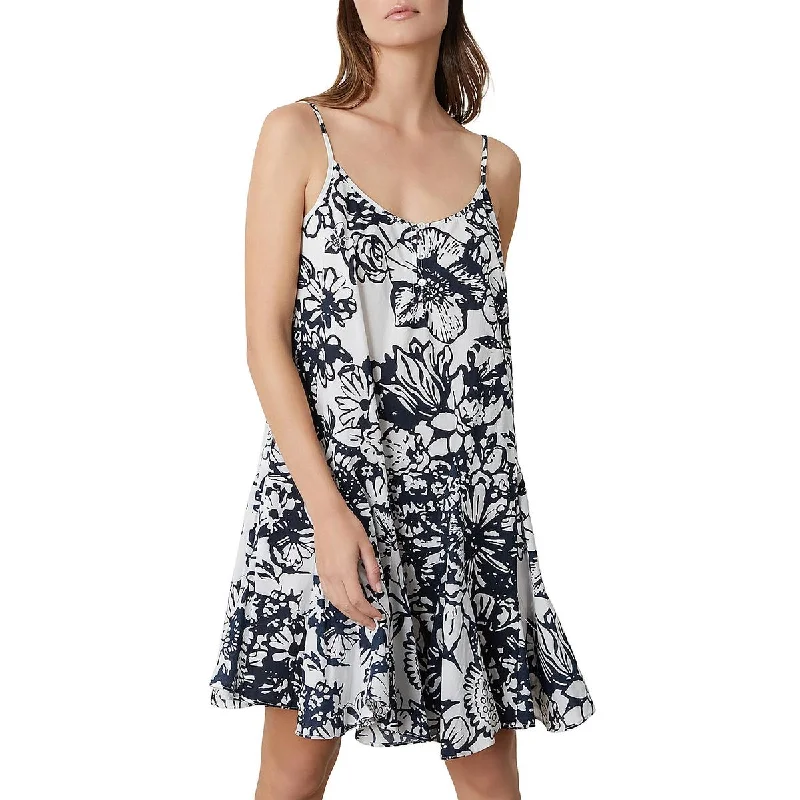 VELVET BY GRAHAM & SPENCER Womens Cotton Floral Fit & Flare Dress