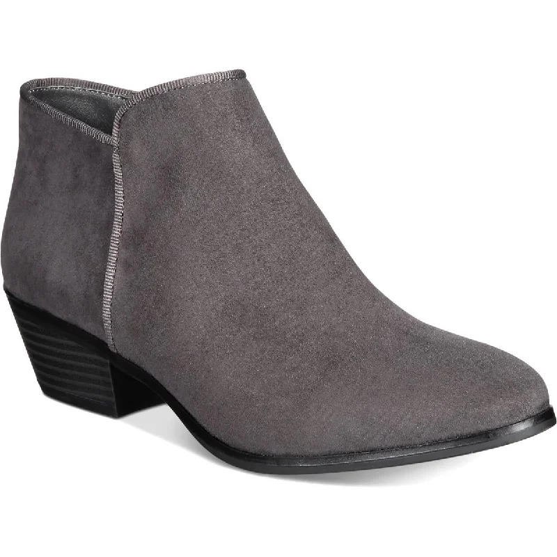 Style & Co. Womens Wileyy Faux Suede Zipper Booties Classic Women's Pin - striped
