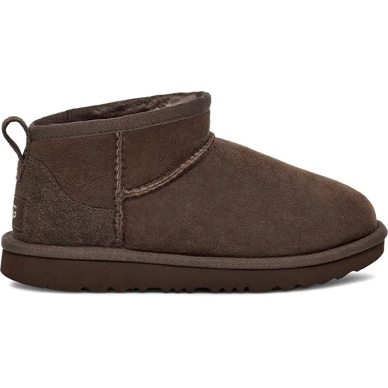 UGG K Classic Ultra Mini Boots Burnt Cedar Cozy Women's Sherpa - lined