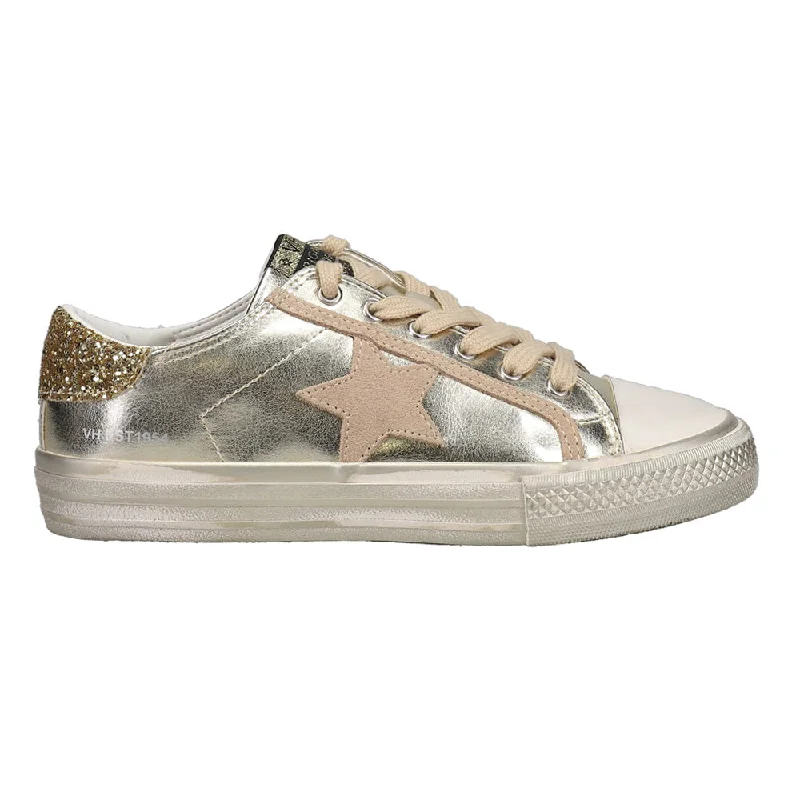 Alive Metallic Glitter Lace Up Sneakers Hip Women's Urban